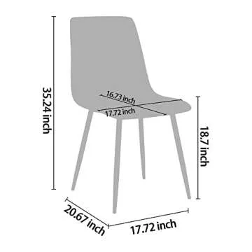 Stylish CangLong Set of 4 Modern Dining Chairs