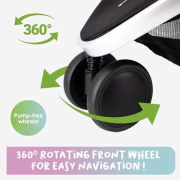 Petique 3-in-1 Newport Pet Stroller (Travel Carrier + Car Seat + Stroller), Easy Trifold/Unfold, 360º Front Rotating Wheel, Small/Medium Dogs, Cats and Pets, Supports up to 45LBS – Champagne (Beige)