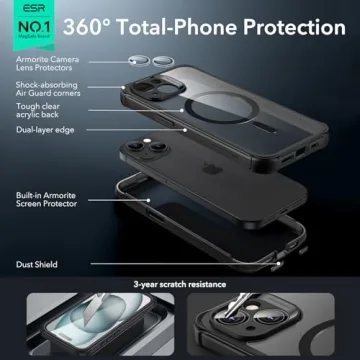 iPhone 15 ESR Magnetic Case with Tempered Glass