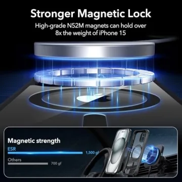 iPhone 15 ESR Magnetic Case with Tempered Glass