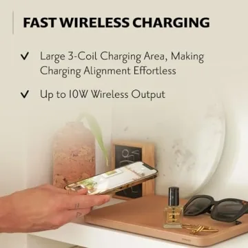 COURANT Catch:3 Belgian Linen Wireless Charging Valet