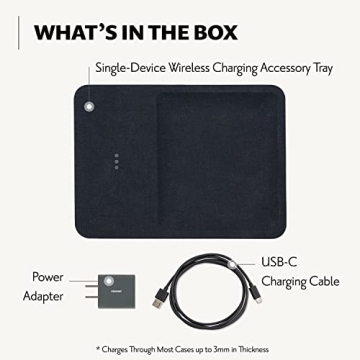 COURANT Catch:3 Belgian Linen Wireless Charging Valet