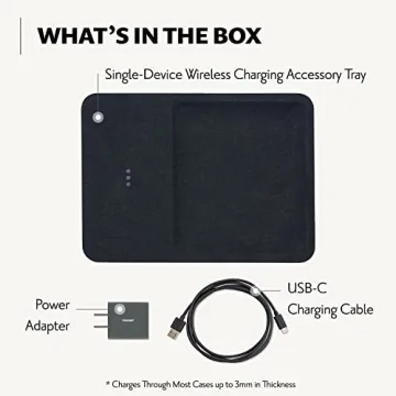 COURANT Catch:3 Belgian Linen Wireless Charging Valet