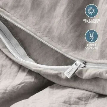 Bare Home Ultra Soft Washed Microfiber Duvet Cover with 2 Pillow Shams, Linen-Like Look, Easy Care, Hypoallergenic, Our Softest Duvet Cover Set (King/Cal King, Fog)