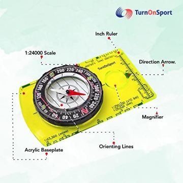 Advanced Orienteering Compass for Hikers and Scouts