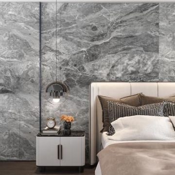 TOTIO Gray Marble Contact Paper - Peel Stick Wallpaper Roll