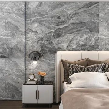 TOTIO Gray Marble Contact Paper - Peel Stick Wallpaper Roll