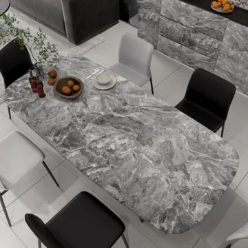 TOTIO Gray Marble Contact Paper - Peel Stick Wallpaper Roll