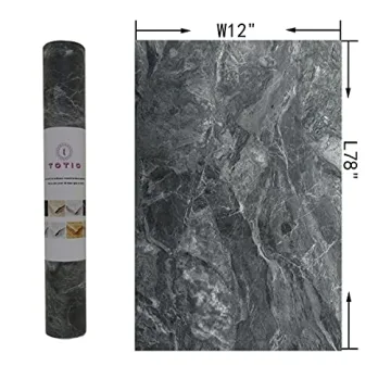 TOTIO Gray Marble Contact Paper - Peel Stick Wallpaper Roll