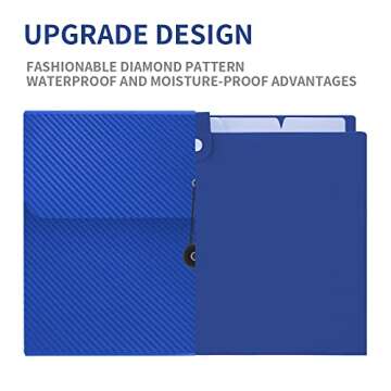 Expanding File Folder, 13 Pockets Accordian File Holder Organizer, A4 Letter Size Paper Document Receipt Organizer Accordion Filing Folder for Classroom, Home, Office and Travel