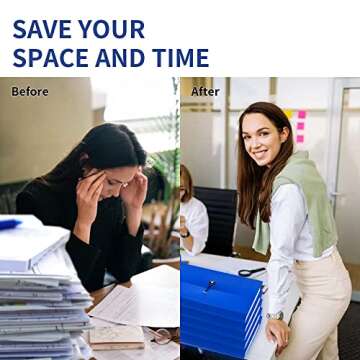 Expanding File Folder, 13 Pockets Accordian File Holder Organizer, A4 Letter Size Paper Document Receipt Organizer Accordion Filing Folder for Classroom, Home, Office and Travel