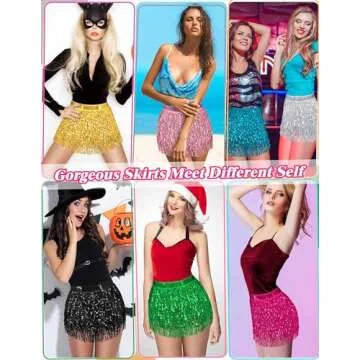 Pink Fringe Sequin Skirt - Sparkly Rave Costume