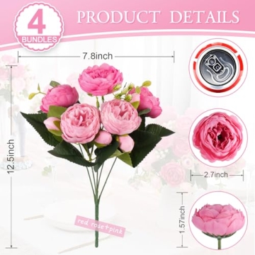 Stunning DEEMEI Artificial Peony Flowers - Perfect for Any Occasion