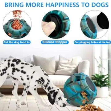 Yipetor Dog Toy, Frozen Treat Toy, Treat Dispensing Dog Toy, Large Chew Toy, Freezable Fillable Rubber Dog Toys, I Reduces Anxiety I Dog Treat Dispenser I Easy to Clean, Interactive Dog Puzzle Toy
