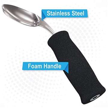 Rehabilitation Advantage Soft Foam Built-Up Handle Offset Spoon