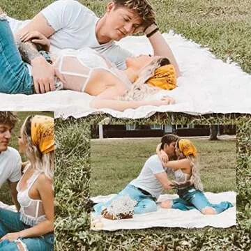 CHLINS 35" Satin Square Hair Scarf Bandanas - 3Pcs Large Silk Head Scarves Lightweight Satin Hair Kerchief Sleeping Hair Wraps (Rose + Orange + Brown)