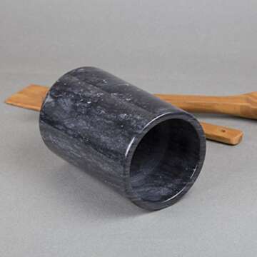 Elegant Marble Wine Cooler and Utensil Holder