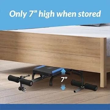 Exerpeutic Alternative Inversion Traction Table - Provides Lower Back Pain Relief Without Going Upside Down - Portable Spine Stretcher Bed for Home - 350 Lb. Capacity - Blue/Black