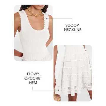 Fisoew Womens Summer Mini Dress Casual Flowy Sundress