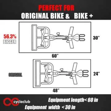 Cycleclub Bike Mat Compatible with Peloton Bike,Elliptical,Treadmill Mat, 6mm Thick, Under Exercise Bike Trainer Pad for Indoor Stationary Spin Bike Gym Equipment Hardwood Floor Carpet Protector