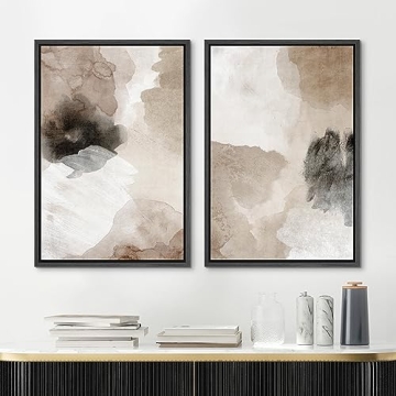 MUDECOR Framed Watercolor Canvas Art for Home Decor