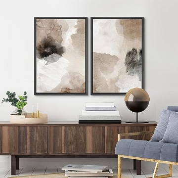 MUDECOR Framed Watercolor Canvas Art for Home Decor