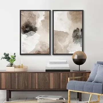 MUDECOR Framed Watercolor Canvas Art for Home Decor