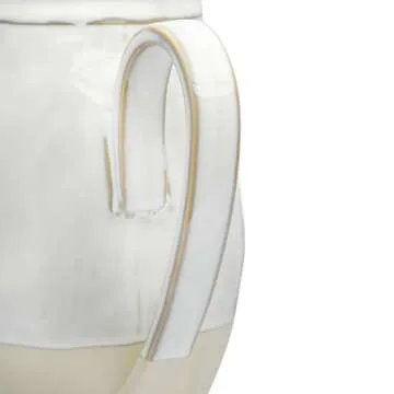 Creative Co-op DF3249 White Stoneware Pitcher