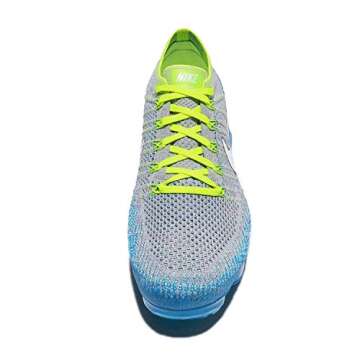 NIKE Men's Air Vapormax Flyknit, Wolf Grey/White-Chlorine Blue, 10 M US