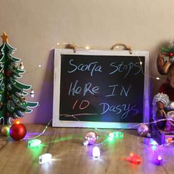 California CADE Electronic Chalkboard Signs - 9.5" x 12" Hanging Chalkboard Sign, 3Pcs Vintage Small Chalk Board for Countdown to Christmas, Wedding, Kitchen, Wall Decor, Small Bussiness