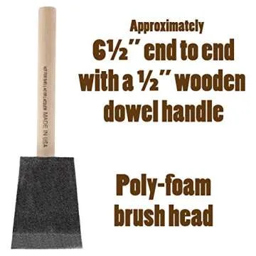 Durable Peachtree Foam Brushes 24 Pack Made in USA