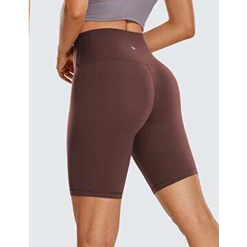 CRZ YOGA Womens Butterluxe Biker Shorts 8 Inches - High Waisted Workout Running Volleyball Spandex Y...