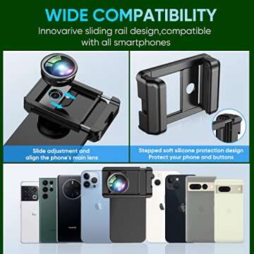 100mm Macro Lens with CPL for Smartphone,HD Macro Photography Lens for iPhone, Samsung,Oneplus, Android Phone(Fits for Almost of),Cell Phone Macro Lens Attachment