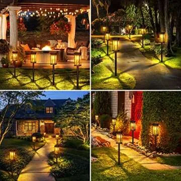 KOOPER Solar Pathway Lights Outdoor 8 Pack, 2X Bigger Solar Outdoor Lights, Bright Solar Garden Lights Outdoor Waterproof, Auto On/Off Outdoor Solar Lights for Yard Landscape Path Lawn Patio Walkway