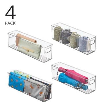 mDesign Closet Organizers - Versatile Clear Storage Solutions