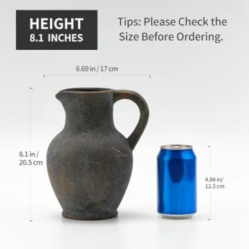 Ceramic Rustic Farmhouse Vase for Home Decor & Gifts