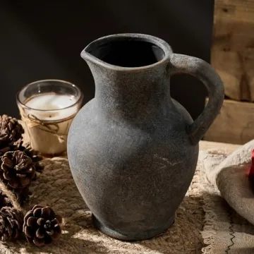 Ceramic Rustic Farmhouse Vase for Home Decor & Gifts