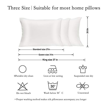 JOGJUE 100% Silk Pillowcases for Healthy Skin and Hair