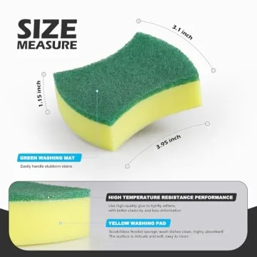 Kitchen Cleaning Sponges - Eco Non-Scratch 24 Pack