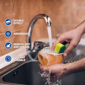 Kitchen Cleaning Sponges - Eco Non-Scratch 24 Pack