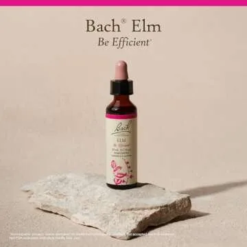 Bach Original Flower Remedies, Elm for Efficiency & Self-assurance, Natural Homeopathic Flower Essence, Holistic Wellness, Vegan, 20mL Dropper