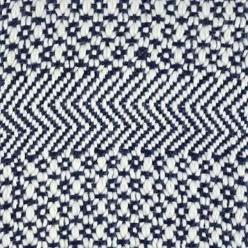 Rivet Hand-Woven Stripe Throw Blanket - Navy/White