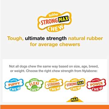 Nylabone Rubber Stuffable Cone Strong Chew Toy for Dogs, Dog Toys for Moderate & Aggressive Chewers, Bacon Flavor, Medium - Up to 35 lbs, 1 Count
