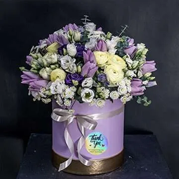 NSWDYLO 500PCS Holographic Thank You Stickers Roll for Business