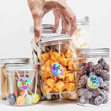 NSWDYLO 500PCS Holographic Thank You Stickers Roll for Business