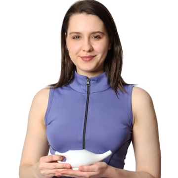 Ceramic Neti Pot for Effective Sinus Relief with Silicone Tips