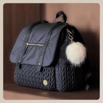 SEWBOO Diaper Bag BackPack Large Capacity Travel Mommy Bag Waterproof and Stylish with Changing Pad Baby Bag for Women and Girls