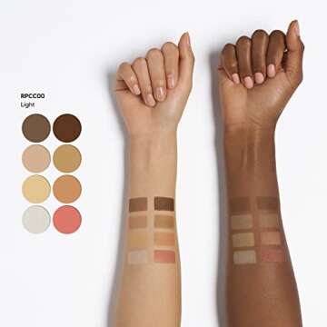 Ruby Kisses 3D Face Creator Cream Foundation & Concealer, 12 Hours Long Lasting, Medium to Full Coverage, Non-Greasy, Ideal for Makeup & Contour Palette (Light)