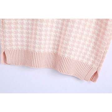 Sdencin Women's Houndstooth Knit Vest for Everyday Style