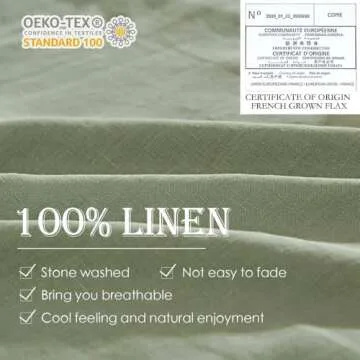 Luxurious 100% Linen Euro Sham Covers with Ruffle